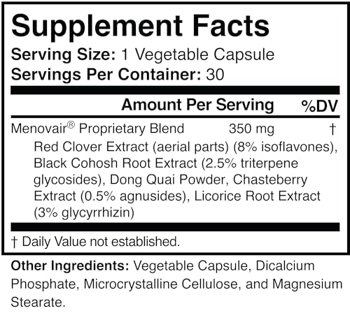 Menovair - Natural Menopause Support Supplement - Non-GMO, Vegan, Gluten-Free