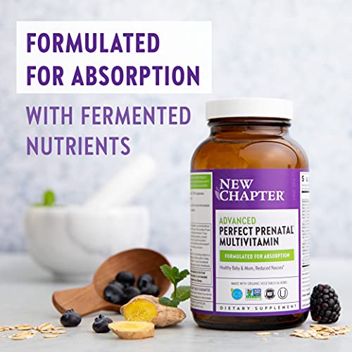 New Chapter Advanced Perfect Prenatal Vitamins - 96ct, Organic, Non-GMO Ingredients