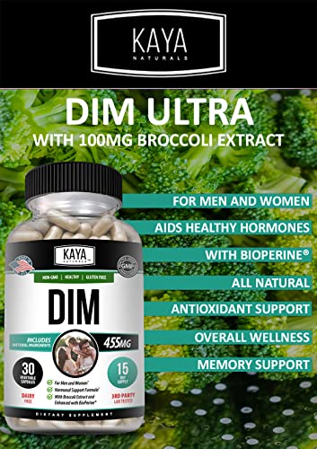 Kaya Naturals DIM Ultra (30 Capsules) | DIM Supplement for Women and Men