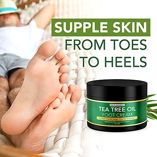 Tea Tree Oil Foot Cream For Dry Cracked Heels Repair - Natural Foot Cream For Dry Cracke