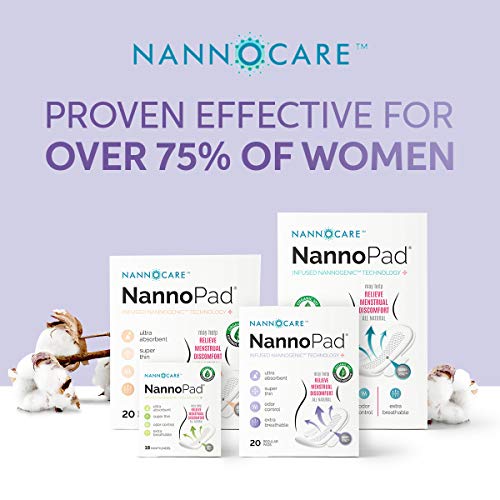 NannoPad Regular Pads for Women - Nannocare Certified Organic Cotton Pads - Pads with Wings