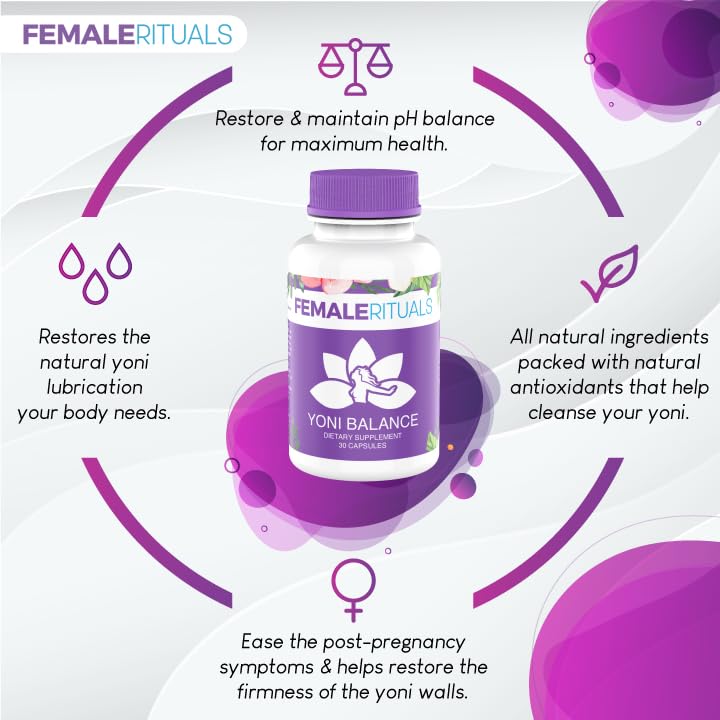 FEMALE RITUALS Yoni Balance Vaginal Tightening Pills 30 Pack - Vaginal Rejuvenation & Vagina Moisturizer