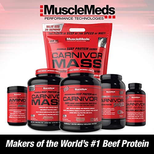 MuscleMeds, Carnivor Beef Protein Isolate Powder 56 Servings, Chocolate, 72 Ounce