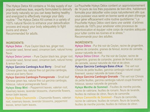 Hyleys Detox Tea 14 Days Kit - 42 Tea Bags - Herbal Supplement - Mother's Mother's Day