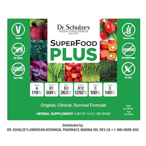 Dr. Schulze’s | SuperFood Plus | Vitamin & Mineral Herbal Concentrate | Dietary Supplement