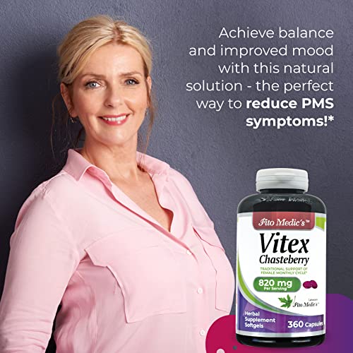 FITO MEDIC'S Lab - Vitex Supplement for Women - chasteberry- Menopause Support - 820 mg