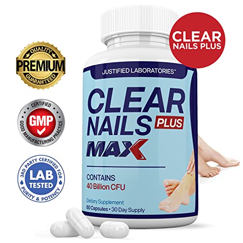 Justified Laboratories (3 Pack) Clear Nails Plus Max Pills 40 Billion CFU Probiotic 60 Caps
