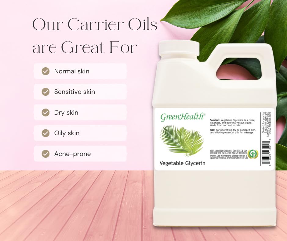 Vegetable Glycerine - 100% Pure, Cold Pressed - 32 fl oz - GreenHealth