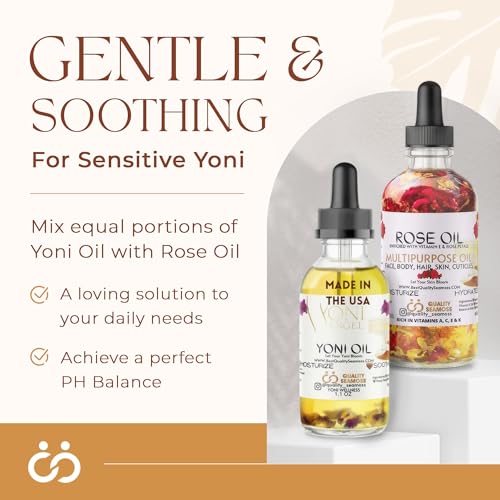 Natural Yoni Oil, Mint Fresh Feminine Care Oil, Reduces Odor, Restores pH Balance, All Natural, Herbal Yoni