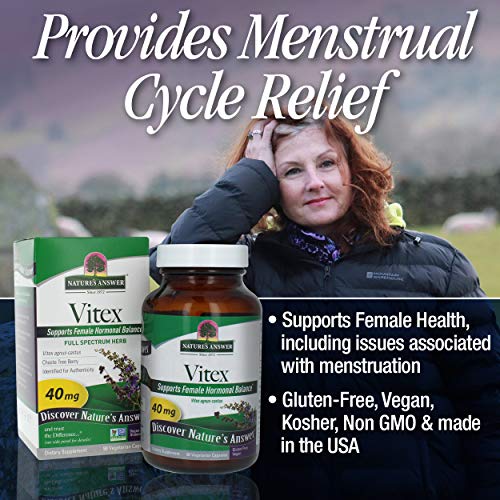 Nature's Answer Vitex Angus Castus Supplement 40 mg Capsules 90 Count