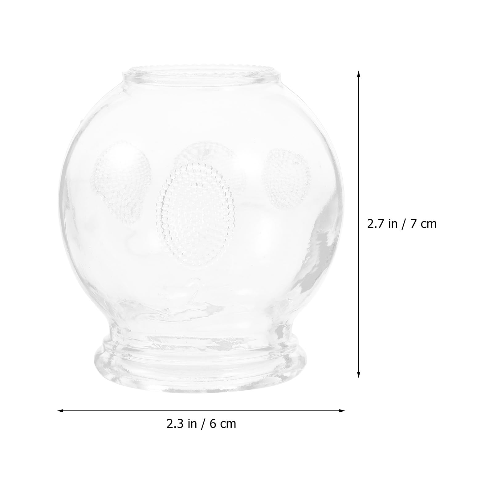 Healvian 8pcs Glass Fire Chinese Acupoint Cupping Glass Cupping Device Body Care Cupping Suction