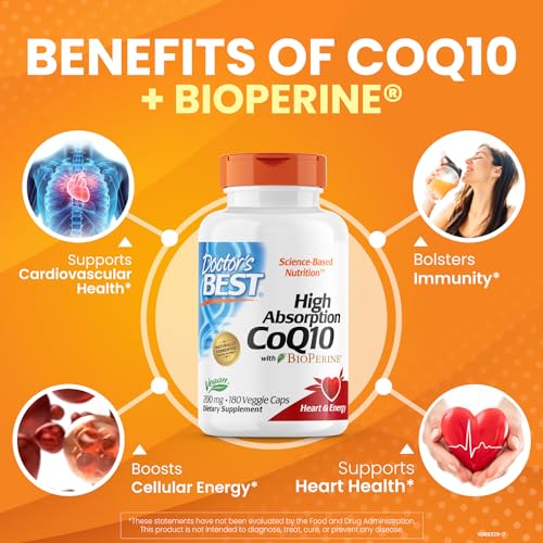 Doctor's Best High Absorption CoQ10 with BioPerine, Non-GMO, Gluten & Soy Free