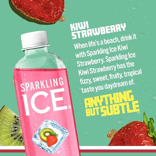 Sparkling Ice, Kiwi Strawberry Sparkling Water, Zero Sugar Flavored Water, with Antioxidant