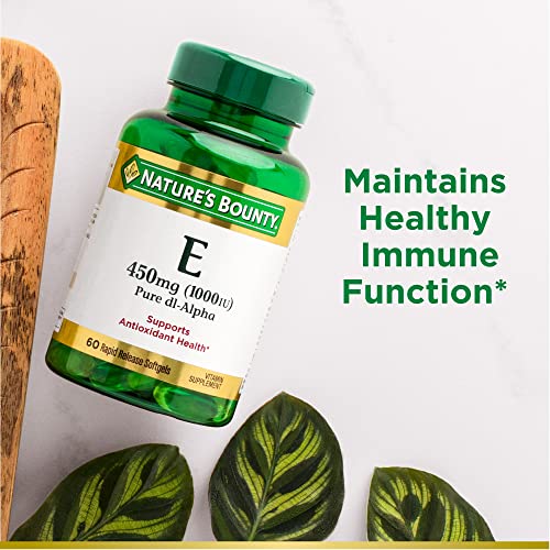 Nature's Bounty Vitamin E 1000 IU Softgels, Supports Antioxidant Health & Immune System