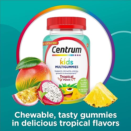 Centrum Kids Multivitamin Gummies, Tropical Punch Flavor Made With Natural Flavors
