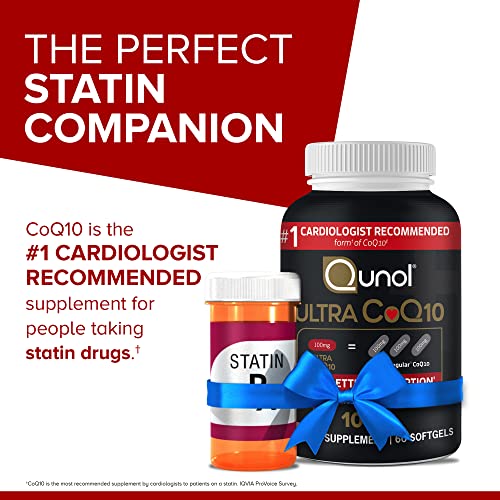 Qunol Ultra CoQ10 100mg Softgels- 3x Better Absorption Coenzyme Q10 Supplements