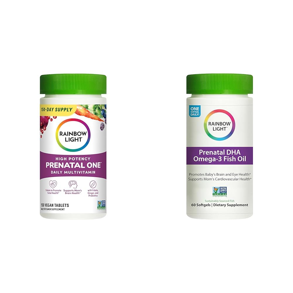 Rainbow Light Prenatal One High Potency Daily Multivitamin with Folate, Ginger and Probiotics