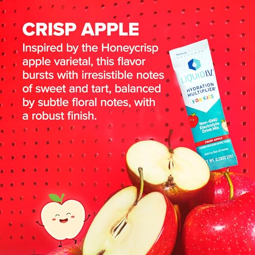 Liquid I.V. Hydration Multiplier Kids - Crisp Apple - Hydration Powder Packets | Electrolyte