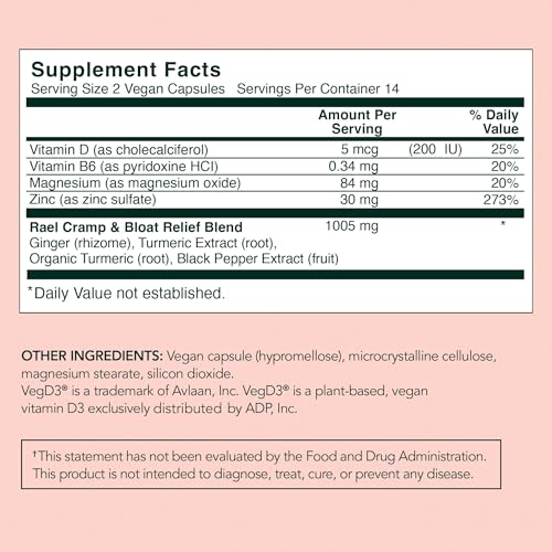 Rael Bundle - PMS Supplement for Women (28 Capsules) & Herbal Heating Patches (Large, 8 Count)