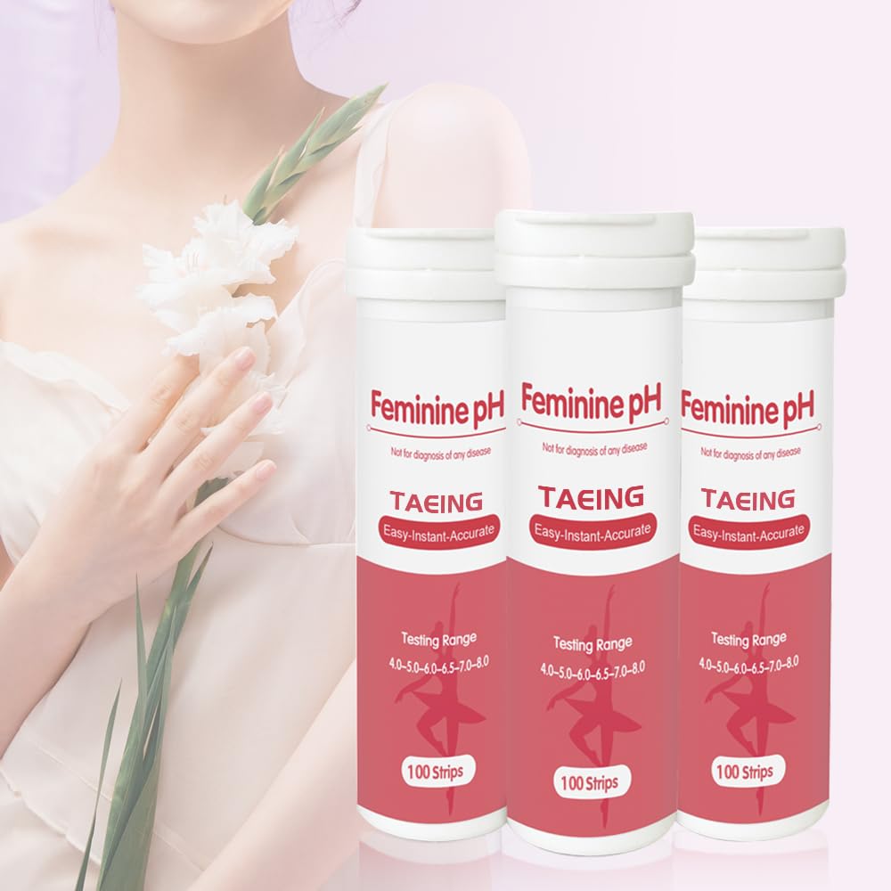 TAEING Vaginal Health pH Test Strips, 100pcs Feminine pH Test for Women, pH-Balance Monitor
