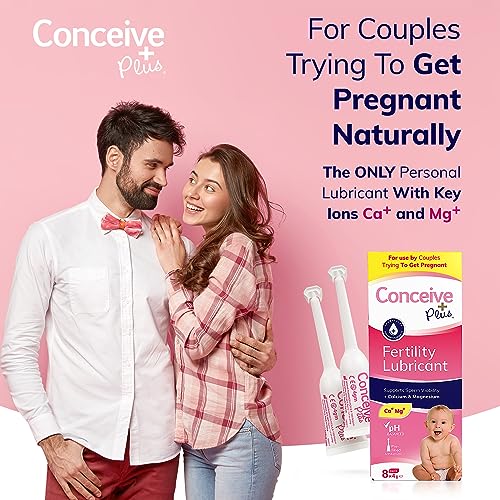 Conceive Plus Fertility Lubricant in Pre-Filled Applicators, Fertility Friendly Lube for Couples Trying