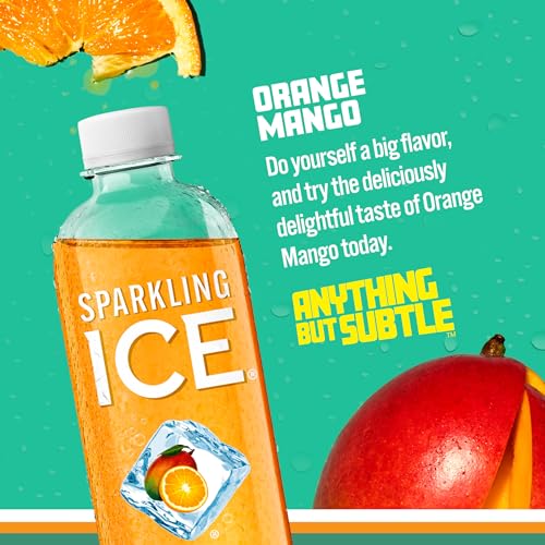 Sparkling Ice, Orange Mango Sparkling Water, Zero Sugar Flavored Water, with Vitamins