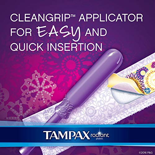 Tampax 29936 Radiant Tampons Regular Super, 84 Count (Pack of 1)