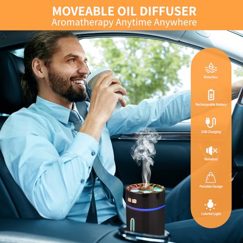 Car Diffuser,Rechargeable car Diffuser air freshener,Humidifier Aromatherapy for car