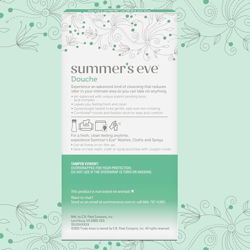 Summer's Eve Feminine Douche, Complete Clean Odor Reduction with Boric Acid Complex, 2 Units