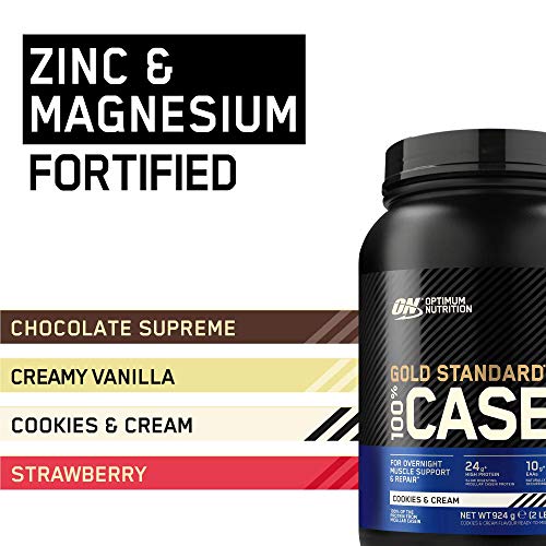 Optimum Nutrition Gold Standard 100% Casein Slow Digesting Protein Powder with Zinc