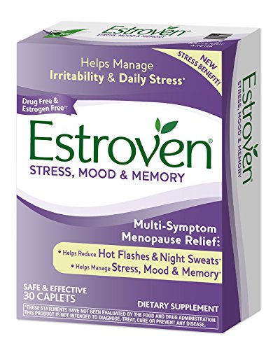Estroven Stress Plus Mood & Memory | Menopause Relief Dietary Supplement | Safe Multi-Symptom Relief