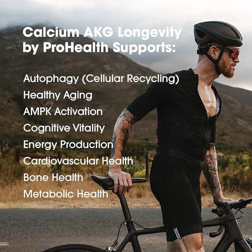 ProHealth Calcium AKG Longevity (Alpha Ketoglutarate) (1,000 mg per 2 Capsule Serving