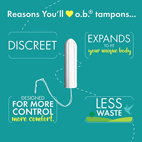 o.b. Pro-Comfort Non-Applicator Tampons, Super Absorbancy, 40 Count (Pack of 1)