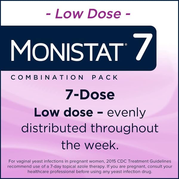 Monistat 7 Vaginal Cream with Tube Plus 7 Disposable Applicators, Anti-Fungal, For Most Vaginal Yeast