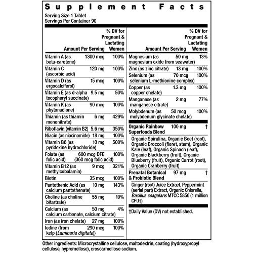 Rainbow Light High-Potency Prenatal One Multivitamin, Prenatal Health Multivitamin