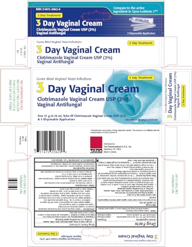 Clotrimazole 3 -Day Vaginal Cream - 0.74 Oz (Pack of 2)