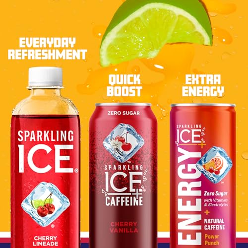 Sparkling Ice, Cherry Limeade Sparkling Water, Zero Sugar Flavored Water, with Vitamins