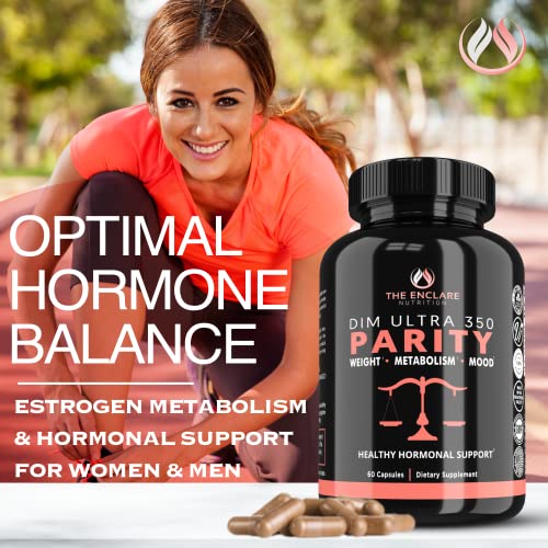 DIM Supplement 350mg. Estrogen Balance for Women & Men, Hormonal Acne Supplements