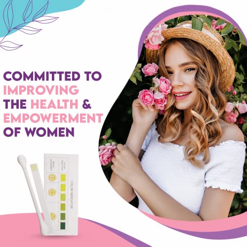 Ecoblossom Vaginal pH Test Strips for Women - Check pH Balance - Monitor Bacterial Vaginosis