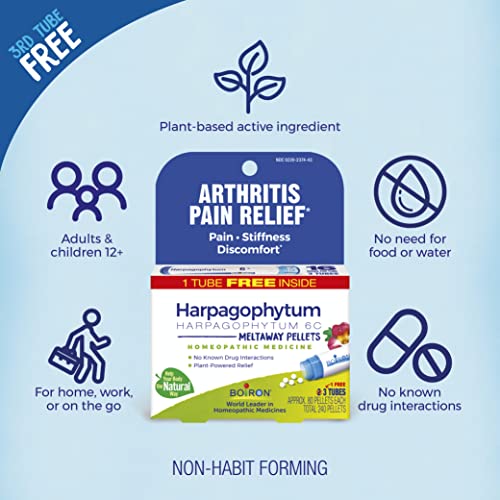 Boiron Harpagophytum 6C Homeopathic Medicine for Arthritis Pain Relief, Pain, Stiffness, Discomfort