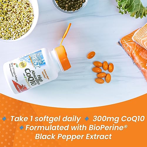 Doctor's Best High Absorption CoQ10 with BioPerine, Heart Health & Energy Production