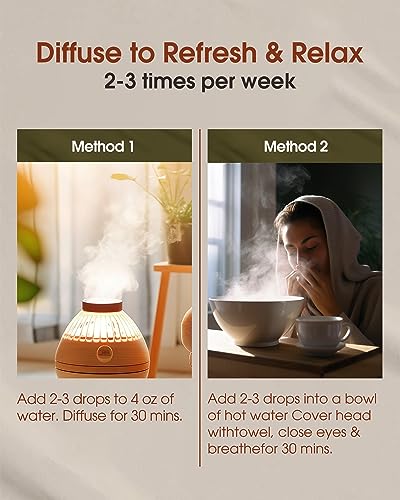 NATURE HUE Lemongrass Essential Oil - 10 mL (1/3 oz) - Pure, Natural, Therapeutic Grade