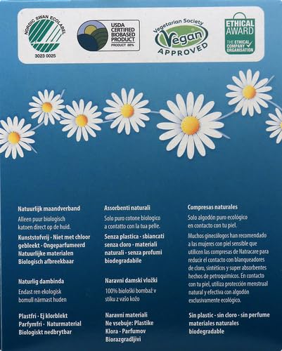 Natracare Pads Ultra Super Wings, 12 ct