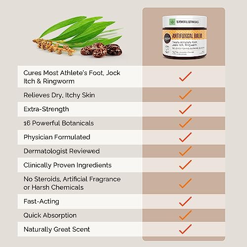 Puriya Tea Tree Oil Antifungal Cream, Plant-Powered Athletes Foot Cream Treatment