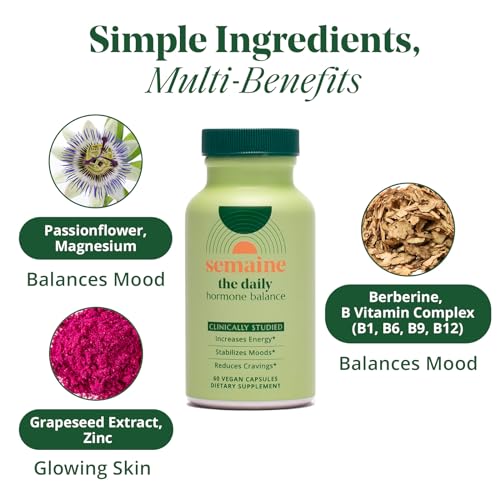 Semaine Peri/Menopause Bundle for Thicker Hair, Hot Flashes, Deeper Sleep, Fewer Cravings, Better Moods