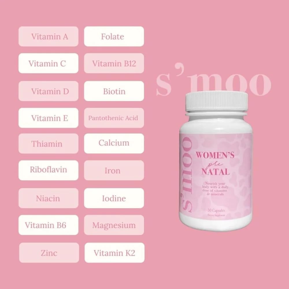 Prenatal Vitamins for Women with Iron, Vitamin D, Calcium & More, Supports Healthy Pregnancy