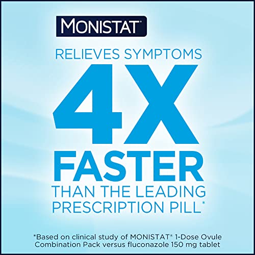 Monistat 1 Day Yeast Infection Treatment for Women, 1 Miconazole Ovule Insert & External Monistat Anti-Itch