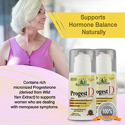 Progest D Progesterone Body Cream Net Wt. 4oz / 85.5g - Transdermal use only, Progesterone