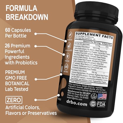 Colon Cleanse Pills Body Detox - Intestinal Guard Cleanser for Stomach - Natural Weight