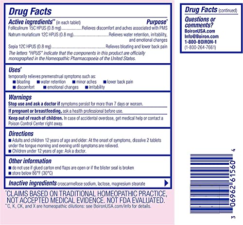 Boiron Cyclease PMS Twin Pack, 120 Tablets Count